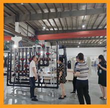 客户参观合乐hl8车间